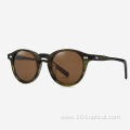 Round Classic Design Acetate Men's Sunglasses